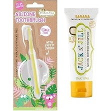 Belirtilmemiş Jack N' Jıll Jack N Jill Bebek Diş Fırçalama Seti (Silikon Diş Fırçası + Muz Aromalı Macun 50G)