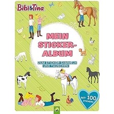 Belirtilmemiş Bibi & Tina Mein Stickeralbum Mit 100 Stickern: 24 Beschichtete Seiten Für Das Einfache Ablösen Und
