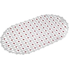Belirtilmemiş Eko Serisi Banyo - Küvet Içi Kaydırmaz Vantuzlu Oluklu Oval Paspas 63 x 34 Cm, Kırmızı