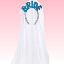 Belirtilmemiş Süsle Bebek ve Parti Bride Tüllü Taç - Mavi