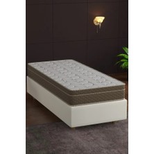 Mobpazar Flora (21cm) Full Ortopedik Lux Bamboo Yaylı Yatak, Çift Taraflı Kullanım, Yüksek Kalite 90x190 cm