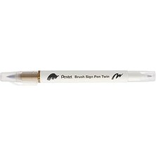 Belirtilmemiş Pentel Brush Sing Pen Twin Çift Taraflı Fırça Uçlu Kalem Toprak
