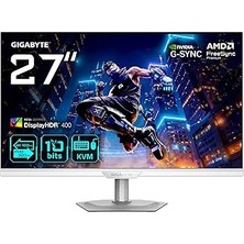 Belirtilmemiş Gigabyte M27UP Ice 27" Ss IPS Dual-Mode Gaming Monitor (Beyaz), 4K UHD 160Hz / Fhd 320Hz, 1ms Gtg,