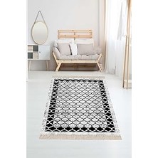 Belirtilmemiş Pelangi Geometrik Desenli Kaymaz Taban Klasik Salon Halısı 80 x 400, Gri 120 x 120