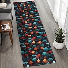 Belirtilmemiş Puzs Kadife Kaymaz Pamuk Tabanlı Yıkanabilir Antibakteriyel Yolluk Koridor Halısı 80X300