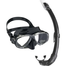 Premini Unisex Perla Mare Maske Şnorkel Set Siyah, Su Altı Keşfi Için Mükemmel Çözüm