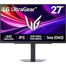 Belirtilmemiş Lg Ultragear 27G810A-B 27 Inc 4K 180Hz Fhd 360Hz 1ms HDMI Dp USB Adaptive Sync HDR400 Pivot Dual Mo