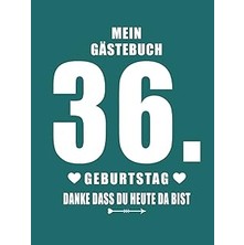 Belirtilmemiş Gästebuch Geburtstag: Für Den 36. Geburtstag | A4 | 120 Seiten | Hardcover (Gebundene Ausgabe) | Bl
