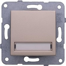 Belirtilmemiş Viko Novella Bronz Işıklı Etiketli Zil 24V Çabuk Bağlantı Vakumlu Paket