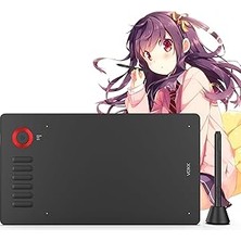 Belirtilmemiş Veikk A15 Pro 10X6 Inç Profesyonel Grafik Tablet, 8192 Seviye Pilsiz Kalem, 12 Kısayol Tuşu ve Döne