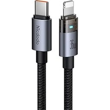 Belirtilmemiş Mcdodo CA-6940 Type-C To Lightning 36W 1.2m Şeffaf Kablo Şarj Işıklı