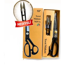 Aura Online NOVA 26 cm Terzi Kumaş Kesim Makas 10 Numara + Metal makas - AURA ONLİNE