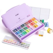 Art & Art Hımı Twin Cup Gouache Set 36 Renk x 12 gr Guaj Boya (Purple Case)