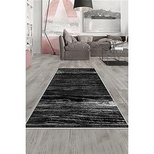 Belirtilmemiş Pelangi Gri Efektli Yıkanabilir Kaymaz Taban Leke Tutmaz Modern Salon Halısı ve Yolluk, Antrasit-Be