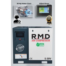 R.M.D KOMPRESÖR  30 Hp Invertörlü Vidalı Hava Kompresörü (Tek Makine) S-30V