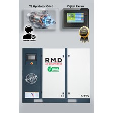 RMD Endüstriyel Ekipmanlar 75 Hp Invertörlü Vidalı Hava Kompresörü (Tek Makine) S-75V