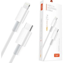 Powerway PD27 27W Type-C To Lightning Hızlı Şarj ve Veri Kablosu