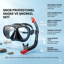 Premini Ayarlanabilir Kaliteli Snorkel Seti, Genç ve Yetişkinler Için Sualtı Keşfi
