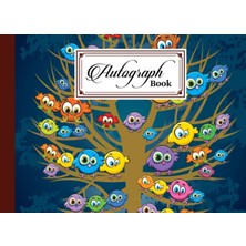 Belirtilmemiş Autograph Book: Birds Cover | Memory Book, Signature Celebrity Memorabilia Album Gift, Size 8.25" x