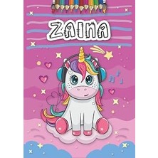 Belirtilmemiş Independently Published Zaina: Personalized Coloring Book For Zaina | Theme: Unicorn | Birthday Gif