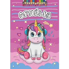 Belirtilmemiş Ophélia: Livre De Coloriage Personnalisé Pour Ophélia | Licorne | Cadeau D'anniversaire Pour Fille