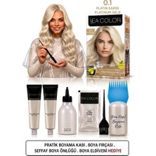 Sea Color Set Saç Boyası 0.1 Platin Sarısı 2 Li +Pratik Boya Kabı