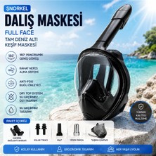 Premini L/xl Beden Tam Yüz Dalış Maskesi, Deniz Altı Keşif Seti