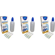 Multiplus Burun Temizleme Kiti 20x240 ml Beyaz Renkli Yüksek Hacimli 20 Solüsyonlu - 3 Kutu
