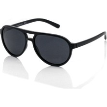 Le Miel Eyewear Parlak Siyah Polarized Pilot Unisex Güneş Gözlüğü