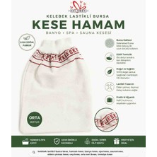 Öztürk Konsept Kelebek Lastikli Bursa Hamam Kesesi Orta Sert | Elden Çıkmaz Cep Kese | Banyo, Spa, Sauna Peeling Kesesi