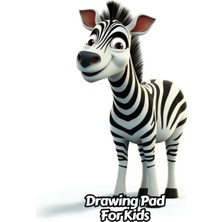 Belirtilmemiş Independently Published Zebra Drawing Pad For Kids: Blank Paper To Practice Doodling, Sketching And