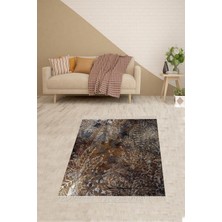 Belirtilmemiş Pelangi Batik Renk Geçişli Çiçek Desenli Dijital Baskı Yıkanabilir Kaymaz Taban Etnik Salon Halısı