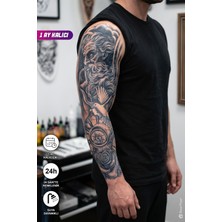 BP Tattoo Yunan Heykeli Geçici Dövme Kol Dövmesi 1 Ay Kalıcı Dövme