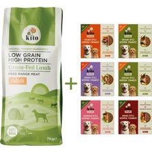 Kuzu Etli Yetişkin Köpek Maması 7 Kg + Kito Fresh %100 Taze İçerikli Mama Tanışma Paketi