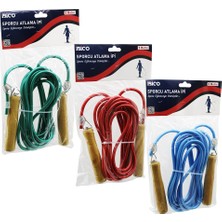 Ahşap Saplı Pvc Atlama Ipi Renkli 5mt