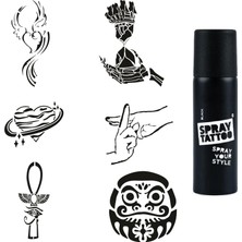 Belirtilmemiş Mistik Zaman Spray Tattoo Geçici Dövme Yapma Seti Sprey Dövme Kiti