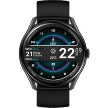 S-link W1 Clarity GloryFit + Bluetooth Uyumlu 1.43 Amoled Ekran 300mAh Bataryalı Siyah Akıllı Saat