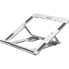 S-link SL-AL11 Gümüş 6 Açılı Katlanabilir Alüminyum Laptop Stand Uyumlu Notebook Boyutu ile Taşınabilir