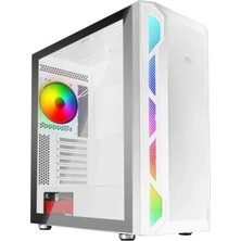Power Boost PB-P3701 650W 80PLUS USB 3.0 Argb Fanlı Mesh+Stirp Beyaz Gamıng Kasa