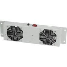 Ager 2li Termostatlı Beyaz Filtreli Fan Modülü Outdoor Kabinetler Için OT-F2T-A-B2