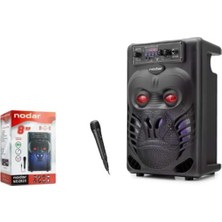 Nodar ND2820 8 İnç Bluetooth Hoparlör 340*227*176MM USB FM AUX Girişi ile Taşınabilir Ses Sistemi