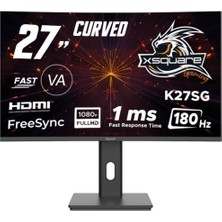 Nusrat Bilişim Dexim K27SG 27" 1 ms Full HD Curved IPS 180 Hz Oyuncu Monitörü