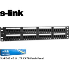 S-Link Sl-P648 48 Li Utp Cat6 Patch Panel