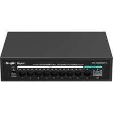 Ruijie-ReyeeRG-ES110GS-P-L 8 Port Poe+ 10-100-1000 Mbps 1 Port 10-100-1000 Mbps Uplink + 1 Port SFP