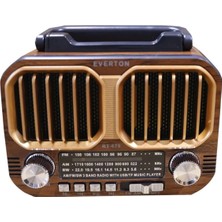Everton Rt-679 Bluetooth-Usb-Sd-Fm Şarjlı Solarlı Nostaljik Radyo