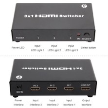 Vcom DD433 3-1 Port 1.4V 3D Metal HDMI Switch
