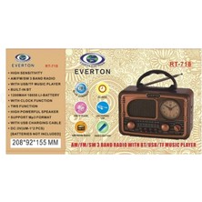 Everton RT-718 Bluetooth-Usb-Sd-Fm Şarjlı  Nostaljik Radyo