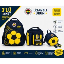 Zümrüt Kırtasiye Fenerbahçe Lisanslı 3D Suni Deri Detaylı Okul Çantası 26785+ Kalemlik 26787+ Beslenme Çantası 26760