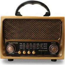 Everton RT-675  Bluetooth Fm-Usb-Tf-Aux Şarjlı Solar Nostaljik Radyo