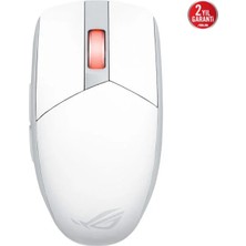 ASUS ROG STRIX IMPACT III WIRELESS, ULTRA HAFİF 36000 DPI SENSÖR, 2.4GHz, BLUETOOTH, DEĞİŞTİRİLEBİLİR SWITCH, OYUNCU MOUSE BEYAZ